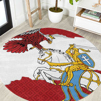 Poland-Lithuania Folk Patterns Round Carpet