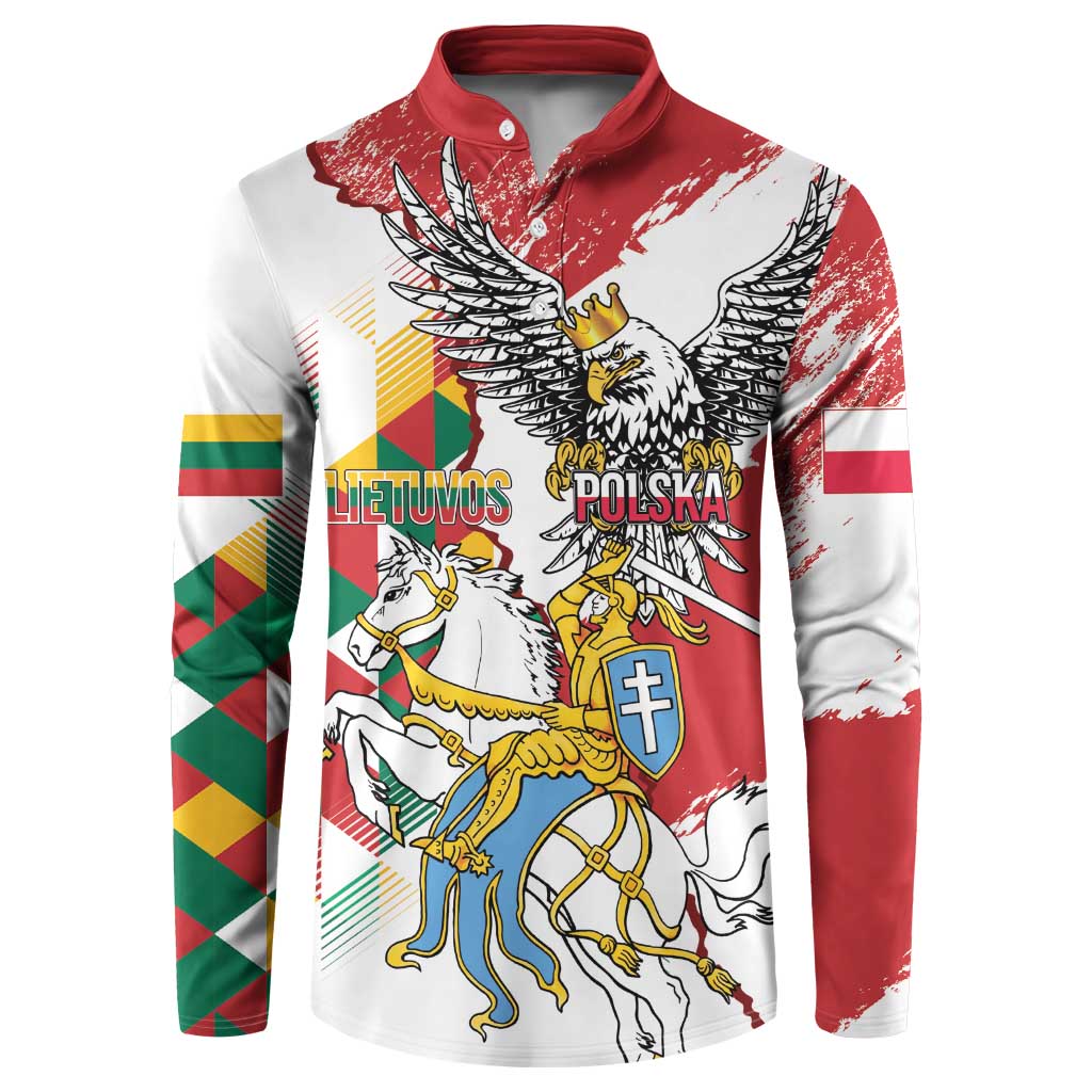 Poland-Lithuania Vytis and Royal Eagle Button Sweatshirt