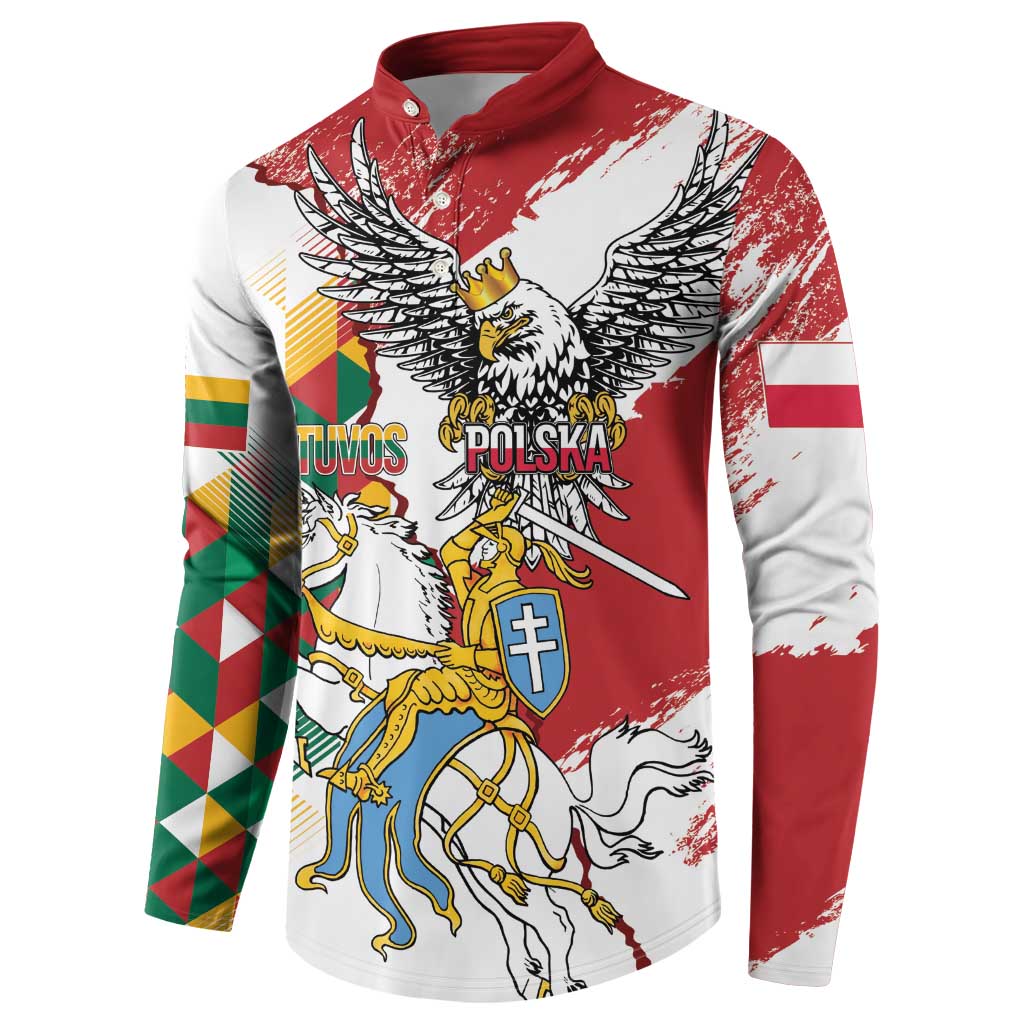 Poland-Lithuania Vytis and Royal Eagle Button Sweatshirt