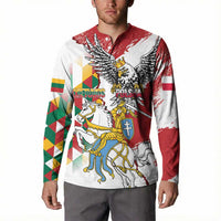 Poland-Lithuania Vytis and Royal Eagle Button Sweatshirt
