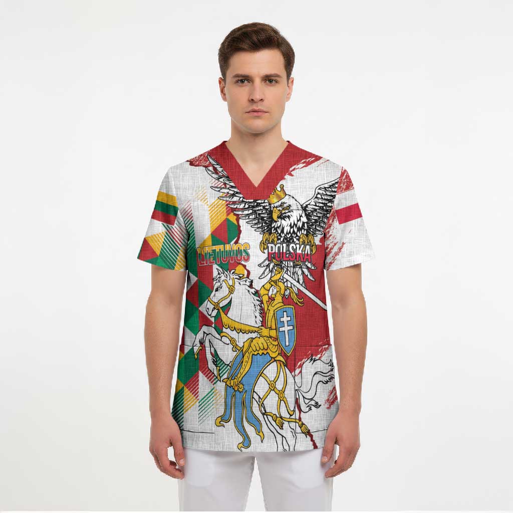 Poland-Lithuania Vytis and Royal Eagle Scrub Top