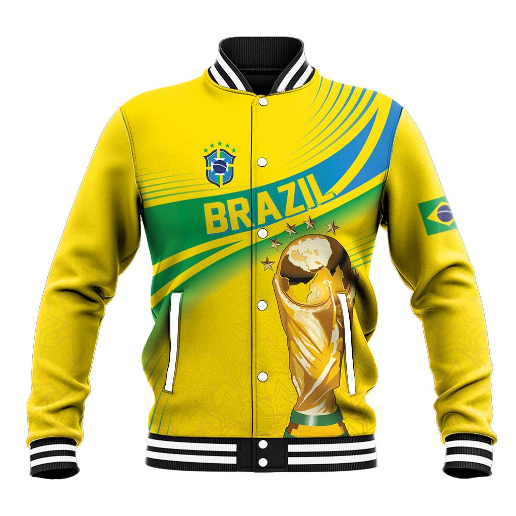 Brazil WC2026 Personalized Baseball Jacket Pentacampeón Canaries