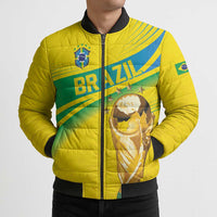Brazil WC2026 Personalized Bomber Puffer Jacket Pentacampeón Canaries