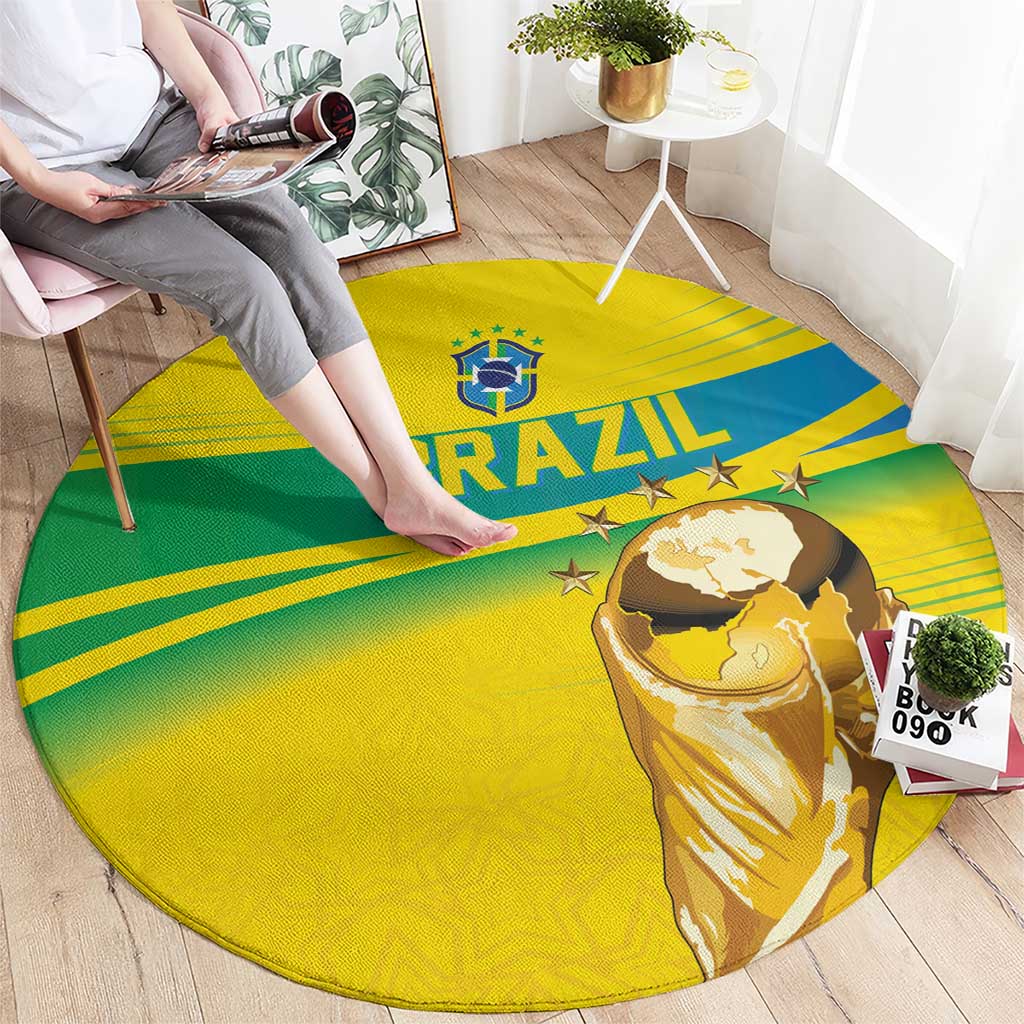 Brazil WC2026 Round Carpet Pentacampeón Canaries