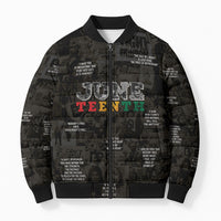 Juneteenth Black History Bomber Puffer Jacket Inspirational Quotes Collage