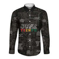 Juneteenth Black History Long Sleeve Button Shirt Inspirational Quotes Collage