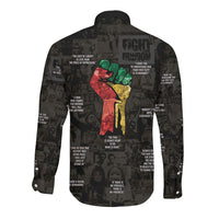 Juneteenth Black History Long Sleeve Button Shirt Inspirational Quotes Collage