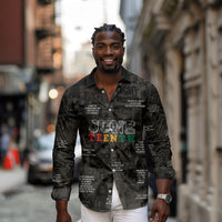 Juneteenth Black History Long Sleeve Button Shirt Inspirational Quotes Collage