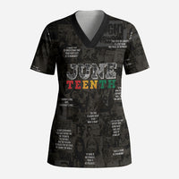 Juneteenth Black History Scrub Top Inspirational Quotes Collage