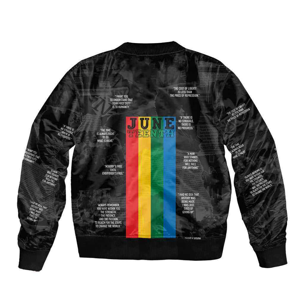 Juneteenth 2026 Black History Bomber Jacket Freedom Quotes Collage