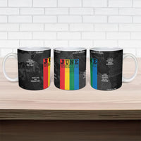 Juneteenth 2026 Black History Ceramic Mug Freedom Quotes Collage
