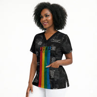 Juneteenth 2026 Black History Scrub Top Freedom Quotes Collage