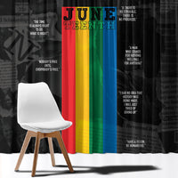 Juneteenth 2026 Black History Window Curtain Freedom Quotes Collage