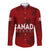 Personalised Canada Soccer Long Sleeve Button Shirt Women's WC 2023 Maple Style - Wonder Print Shop