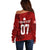 Personalised Canada Soccer Off Shoulder Sweater Women's WC 2023 Maple Style - Wonder Print Shop