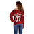 Personalised Canada Soccer Off Shoulder Sweater Women's WC 2023 Maple Style - Wonder Print Shop