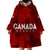 Personalised Canada Soccer Wearable Blanket Hoodie Women's WC 2023 Maple Style - Wonder Print Shop