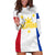 Personalised Philippines Football Hoodie Dress Women's WC 2023 Filipinas Basic Ver - Wonder Print Shop