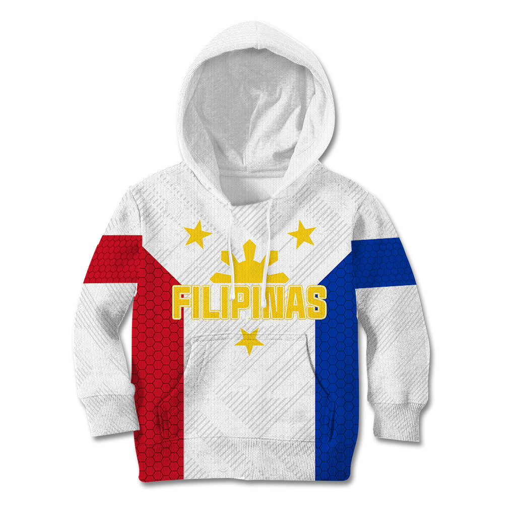 Personalised Philippines Football Kid Hoodie Women's WC 2023 Filipinas Basic Ver - Wonder Print Shop