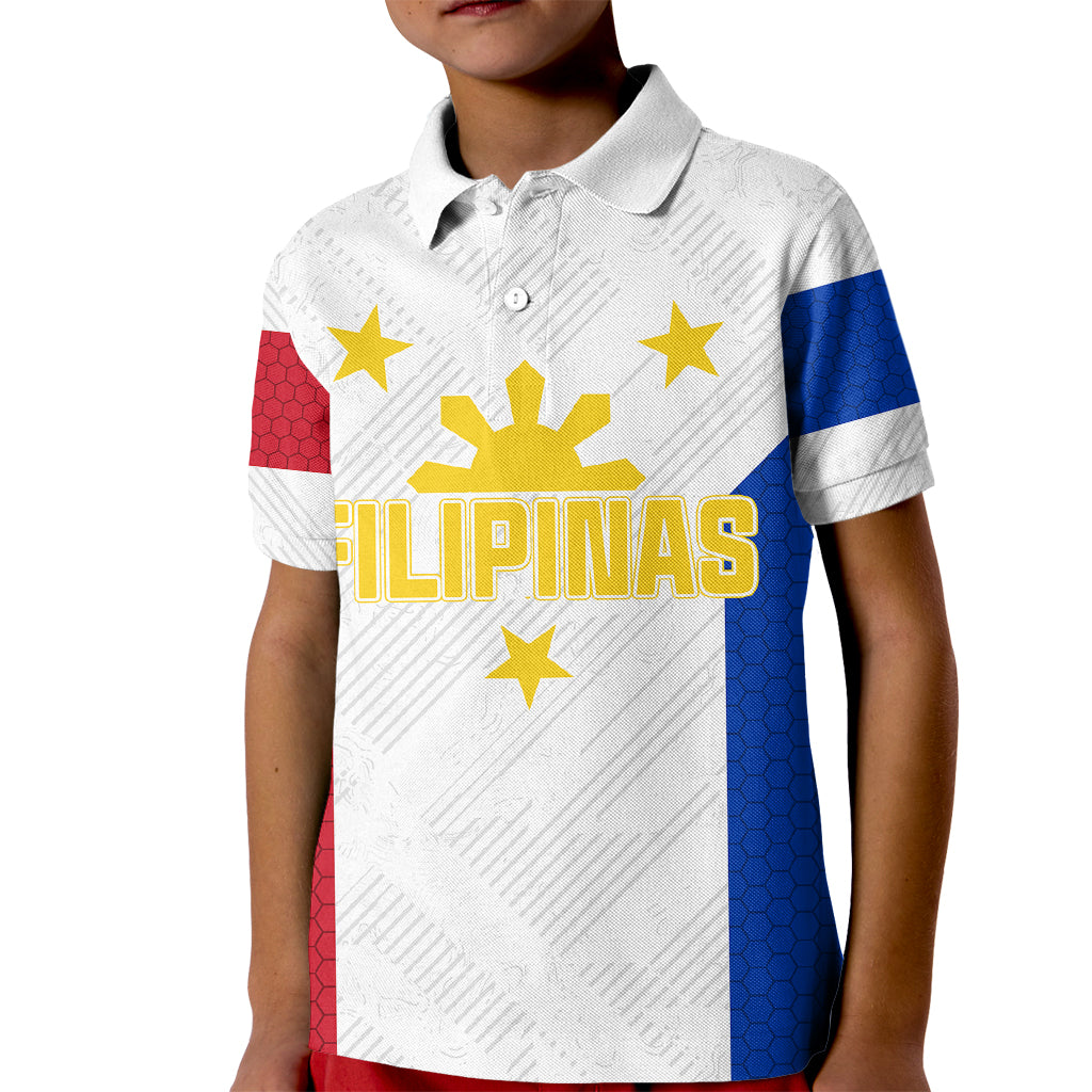 Personalised Philippines Football Kid Polo Shirt Women's WC 2023 Filipinas Basic Ver - Wonder Print Shop