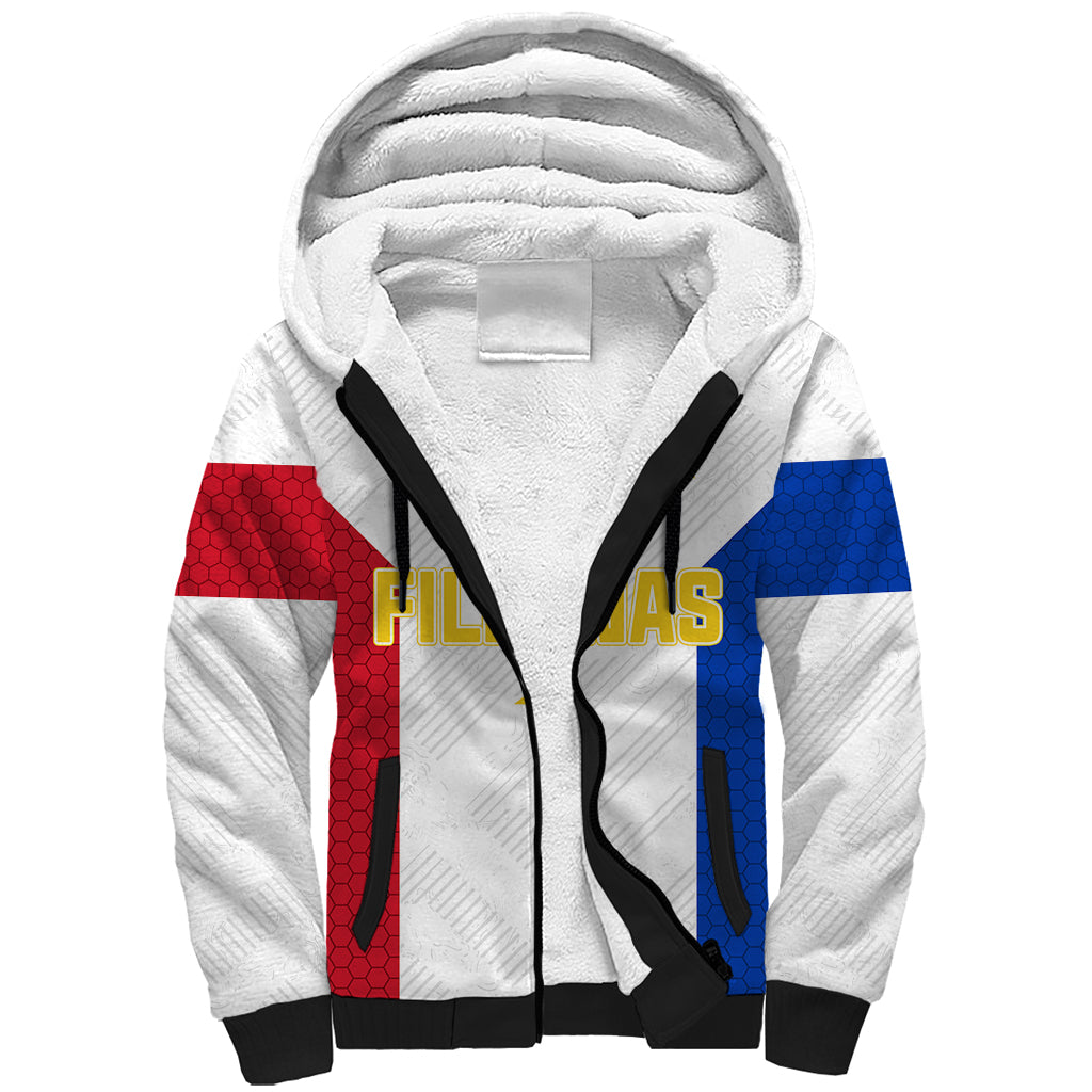 Personalised Philippines Football Sherpa Hoodie Women's WC 2023 Filipinas Basic Ver - Wonder Print Shop