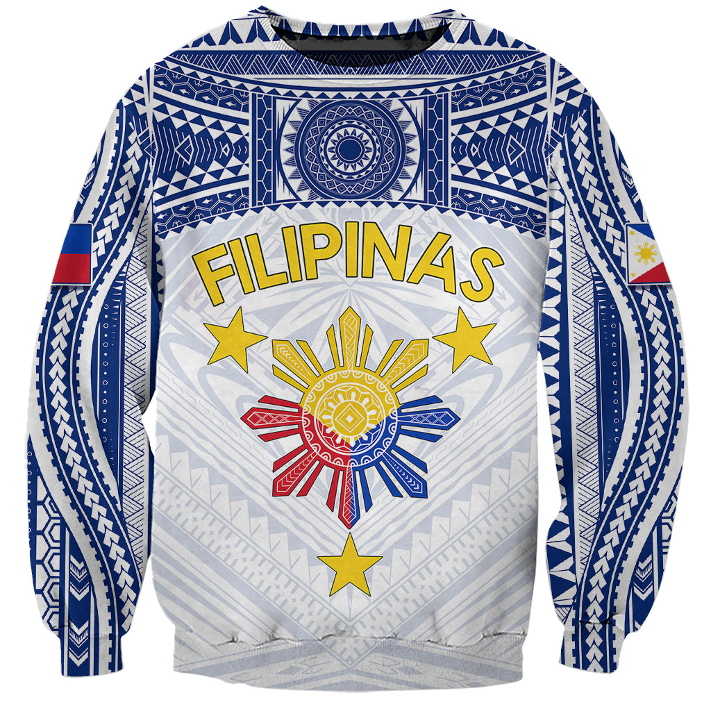 Personalised Philippines Football Sweatshirt Women's WC 2023 Filipinas Tribal Ver - Wonder Print Shop