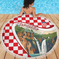 Plitvice Waterfall Hrvatska Scenery Beach Blanket
