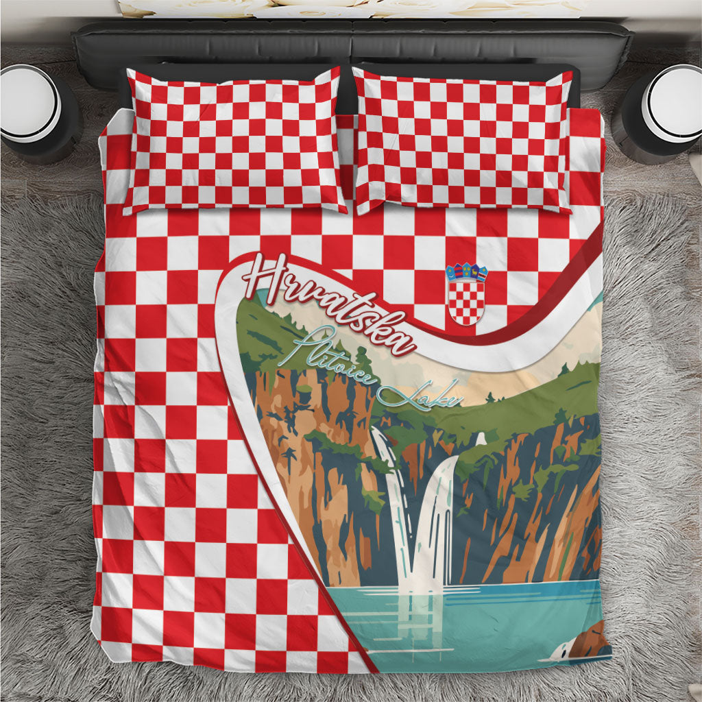 Plitvice Waterfall Hrvatska Scenery Bedding Set