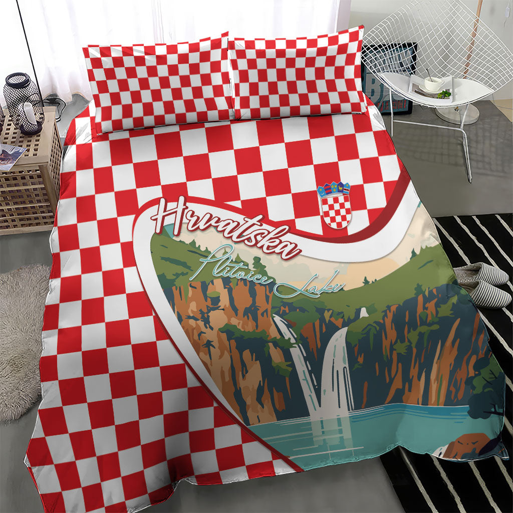 Plitvice Waterfall Hrvatska Scenery Bedding Set