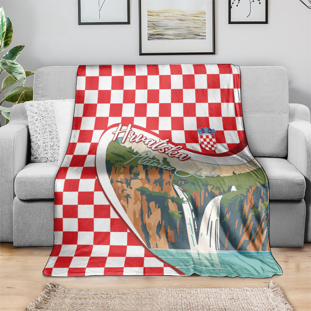 Plitvice Waterfall Hrvatska Scenery Blanket
