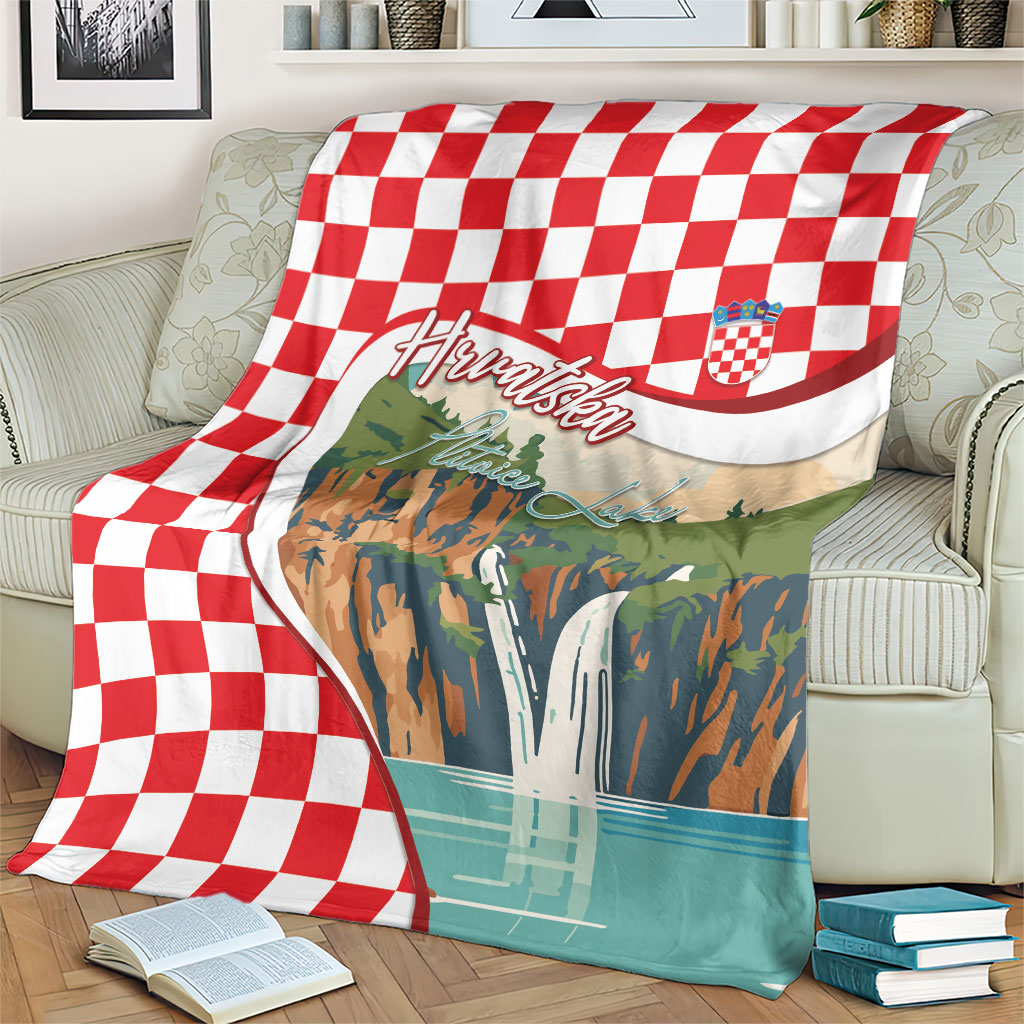 Plitvice Waterfall Hrvatska Scenery Blanket
