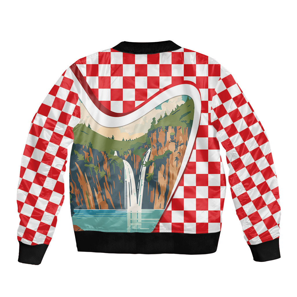 Plitvice Waterfall Hrvatska Scenery Bomber Jacket