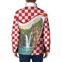 Plitvice Waterfall Hrvatska Scenery Padded Jacket