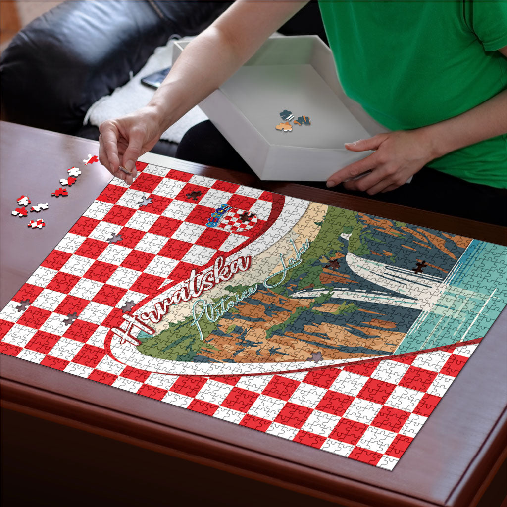 Plitvice Waterfall Hrvatska Scenery Puzzle