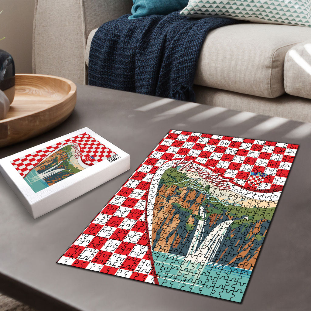 Plitvice Waterfall Hrvatska Scenery Puzzle