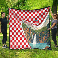 Plitvice Waterfall Hrvatska Scenery Quilt