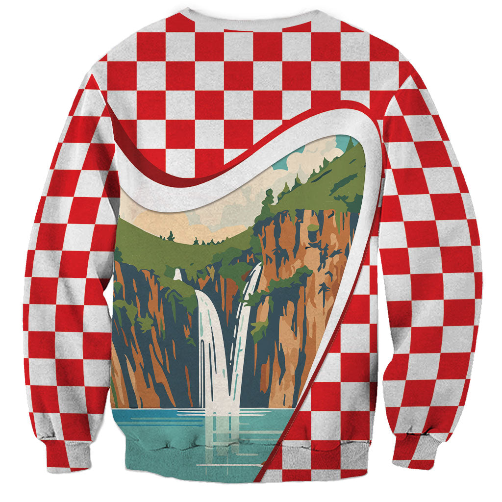 Plitvice Waterfall Hrvatska Scenery Sweatshirt