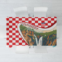 Plitvice Waterfall Hrvatska Scenery Tablecloth