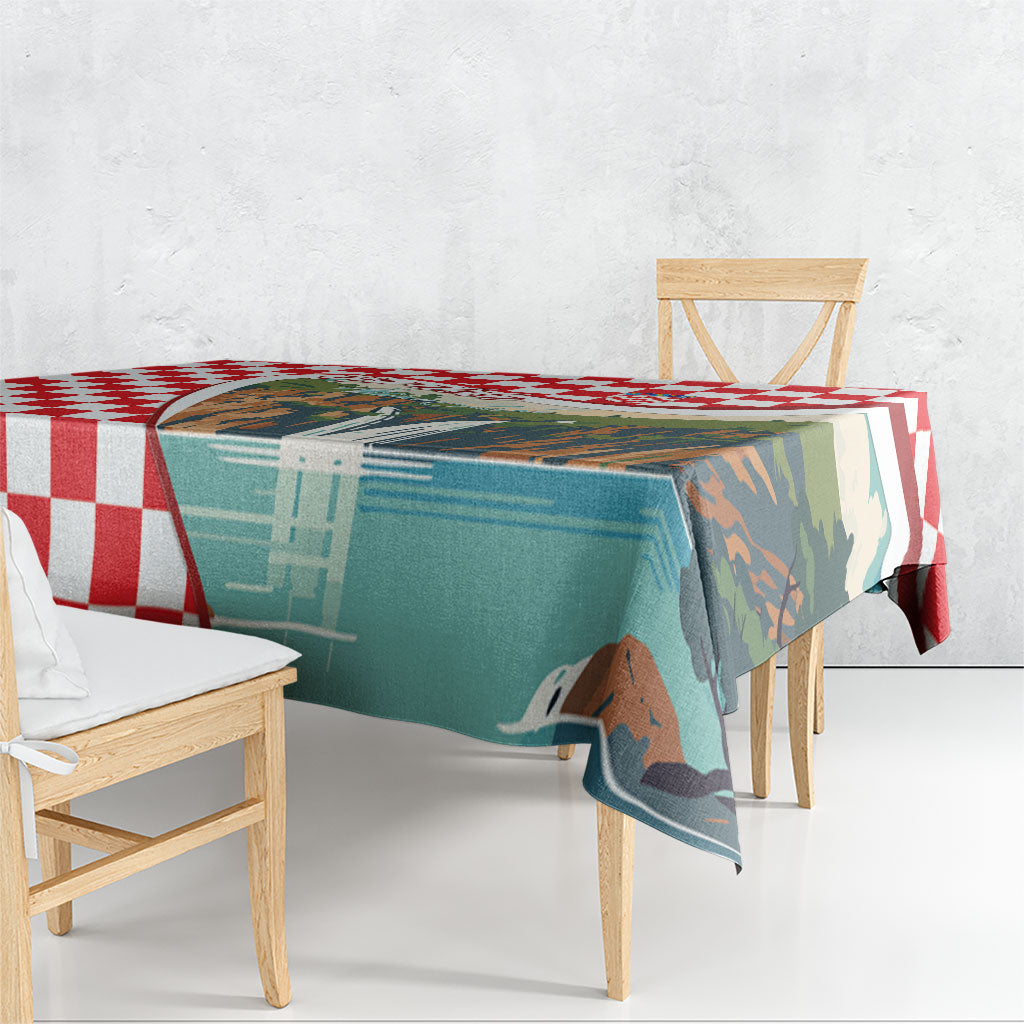 Plitvice Waterfall Hrvatska Scenery Tablecloth