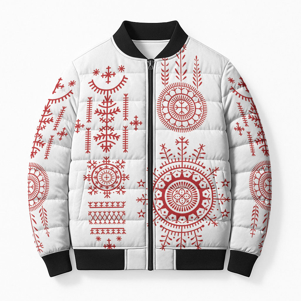 Croatia Sicanje Tattoo Inspired Bomber Puffer Jacket The Kolo