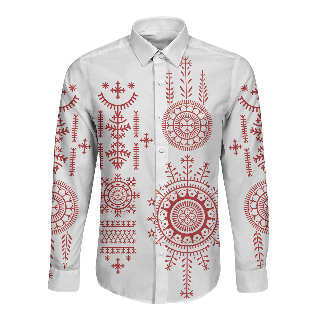 Croatia Sicanje Tattoo Inspired Long Sleeve Button Shirt The Kolo