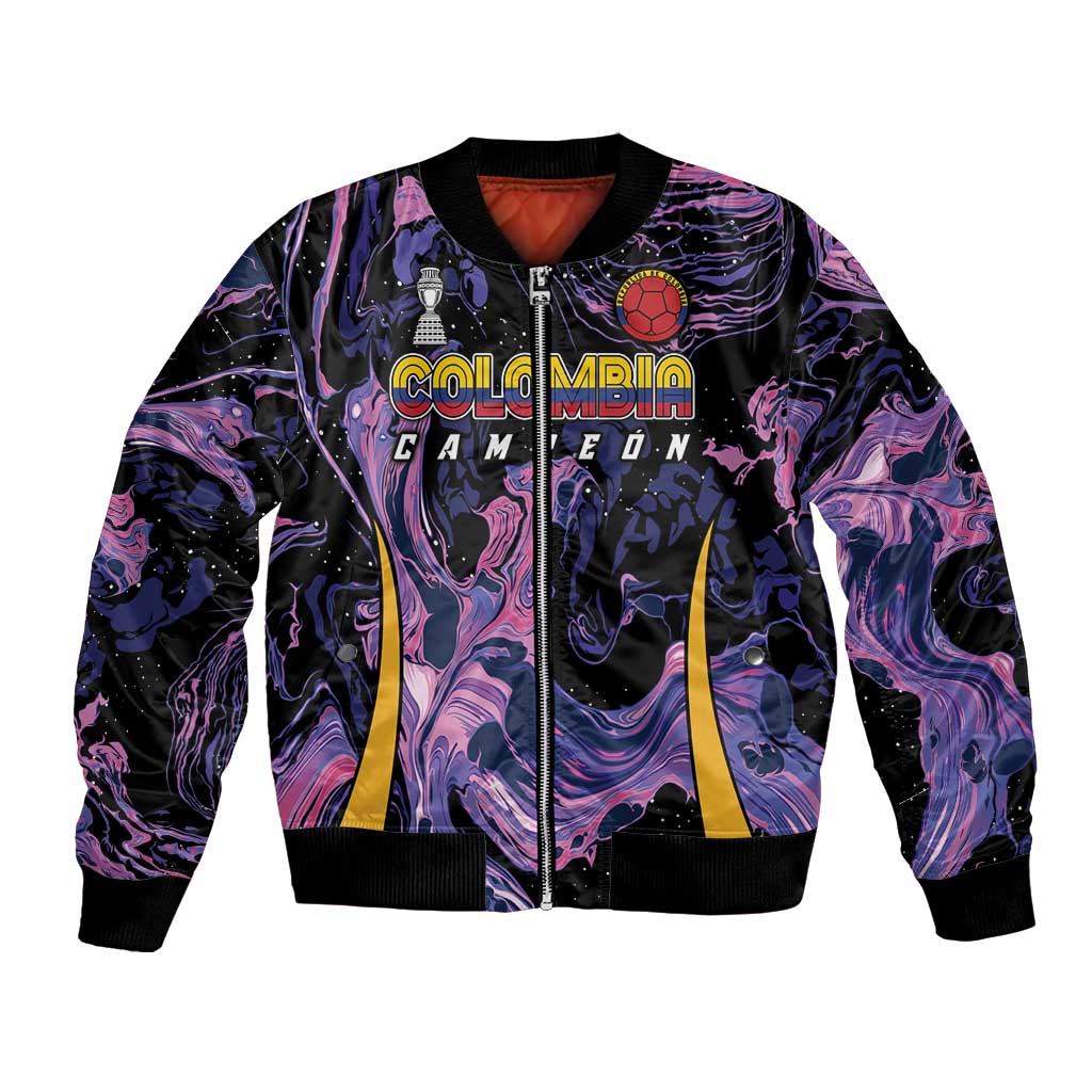 Colombia Football Custom Bomber Jacket Cano Cristales Style - Todos Somos Campeon LT7 - Wonder Print Shop