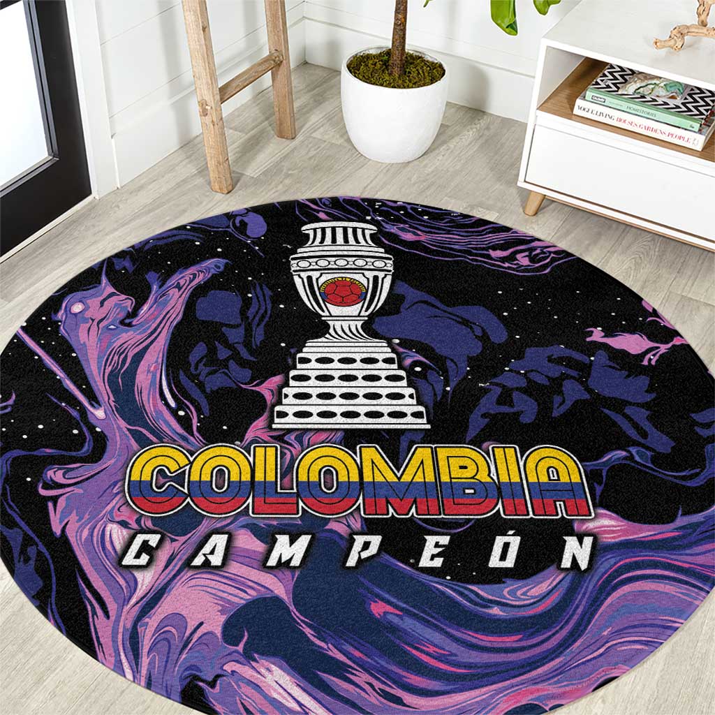 Colombia Football Round Carpet Cano Cristales Style - Todos Somos Campeon