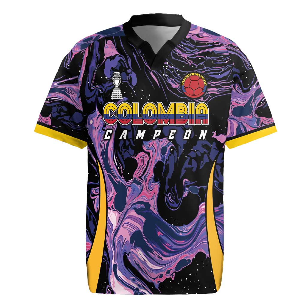 Colombia Football Custom Rugby Jersey Cano Cristales Style - Todos Somos Campeon - Wonder Print Shop