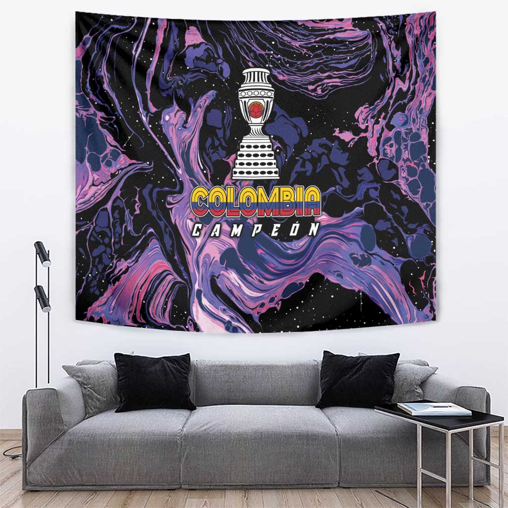 Colombia Football Tapestry Cano Cristales Style - Todos Somos Campeon