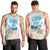 Chucks N Pearls 2024 Men Tank Top Pink Green Rocking The World - Wonder Print Shop