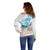 Chucks N Pearls 2024 Off Shoulder Sweater Pink Green Rocking The World - Wonder Print Shop