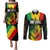 Jamaica Reggae Couples Matching Puletasi Dress and Long Sleeve Button Shirts Legend Bob Sketch Style One Love LT7 - Wonder Print Shop