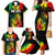 Jamaica Reggae Family Matching Mermaid Dress and Hawaiian Shirt Legend Bob Sketch Style One Love LT7 - Wonder Print Shop