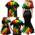 Jamaica Reggae Family Matching Mermaid Dress and Hawaiian Shirt Legend Bob Sketch Style One Love LT7 - Wonder Print Shop